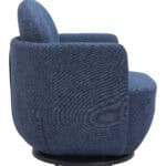 Blue Swivel Chair with Boucle Fabric and 360-Degree Base 9 Blue Swivel Chair with Boucle Fabric and 360-Degree Base