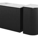 Modern White Marble Console Table with Black Wood Base (Set of 2) 14 Modern White Marble Console Table with Black Wood Base (Set of 2)