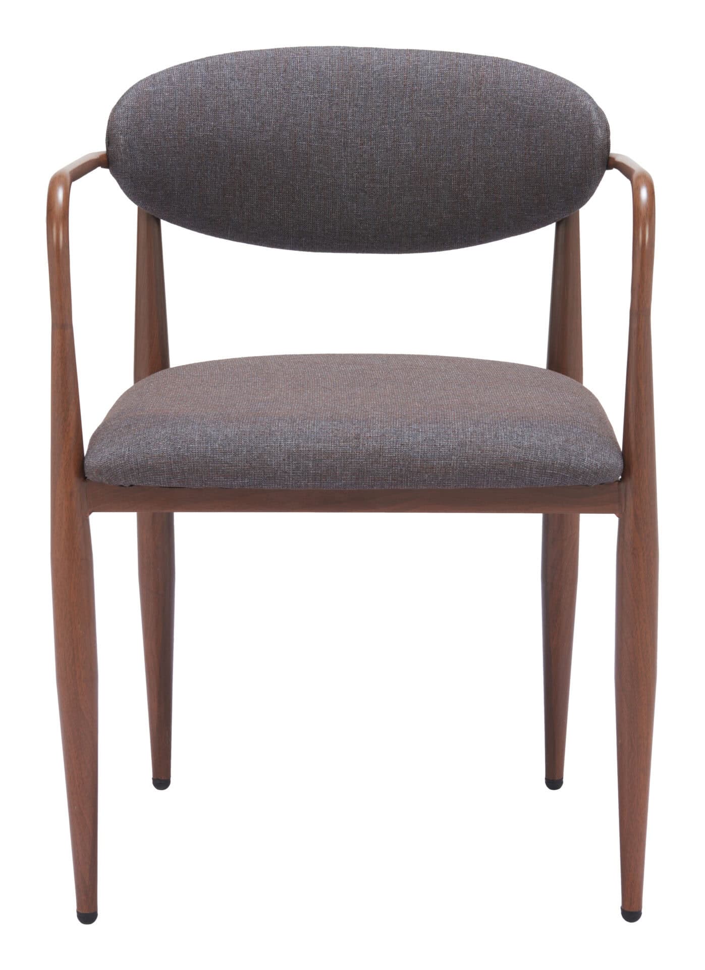Industrial Steel Dining Chair with Performance Fabric Upholstery Truffle Gray (Set of 2) 5 Industrial Steel Dining Chair with Performance Fabric Upholstery Truffle Gray (Set of 2) - Image 5