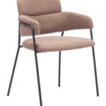 Mid-Century Modern Brown Dining Chair with Armrests (Set of 2) 15 Mid-Century Modern Brown Dining Chair with Armrests (Set of 2)