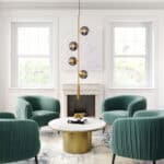 Modern Deco Gold Ceiling Lamp with Smoked Glass Shades 13 Modern Deco Gold Ceiling Lamp with Smoked Glass Shades