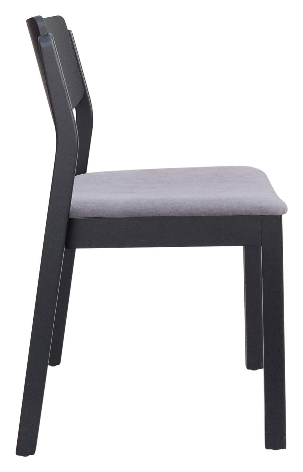 Mid-Century Modern Gray and Black Dining Chairs (Set of 2) 4 Mid-Century Modern Gray and Black Dining Chairs (Set of 2) - Image 4