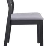 Mid-Century Modern Gray and Black Dining Chairs (Set of 2) 12 Mid-Century Modern Gray and Black Dining Chairs (Set of 2)