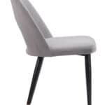 Modern Gray Velvet Dining Chair with Steel Base (Set of 2) 13 Modern Gray Velvet Dining Chair with Steel Base (Set of 2)