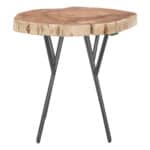 Reclaimed Acacia Wood and Steel Boho-Chic Accent Table 12 Reclaimed Acacia Wood and Steel Boho-Chic Accent Table