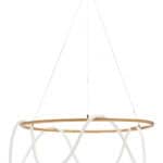 Modern Brass Ceiling Lamp with Adjustable LED Tube Design