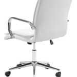White Faux Leather Office Chair with Adjustable Height and Tilt Function 16 White Faux Leather Office Chair with Adjustable Height and Tilt Function