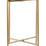 Gray and Gold Round Modern Glam Steel Frame Side Table 12 Gray and Gold Round Modern Glam Steel Frame Side Table