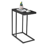 Modern C Shape Side Table with Durable Steel Frame