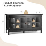 Modern Wood TV Stand with Glass Doors and Shelves 18 Modern Wood TV Stand with Glass Doors and Shelves