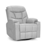 Massage Recliner Chair with Heat, Vibration, Rocking, and Swivel