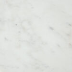 Marble Top Side Table with Cast Aluminum Base