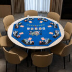 8-Player Foldable Poker Table Top with Cup Holders and Bag