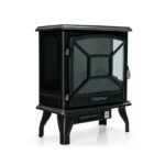 Electric Stove Heater with 3D Flame and Panoramic View