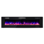 68 Inch Wall Mounted Electric Fireplace with Multicolor Flames