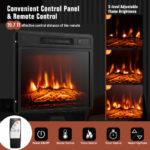 48 Inch Electric Fireplace TV Stand with Storage Cabinets