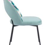 Modern Velvet Dining Chair with Printed Fabric and Steel Frame (Set of 2) 15 Modern Velvet Dining Chair with Printed Fabric and Steel Frame (Set of 2)
