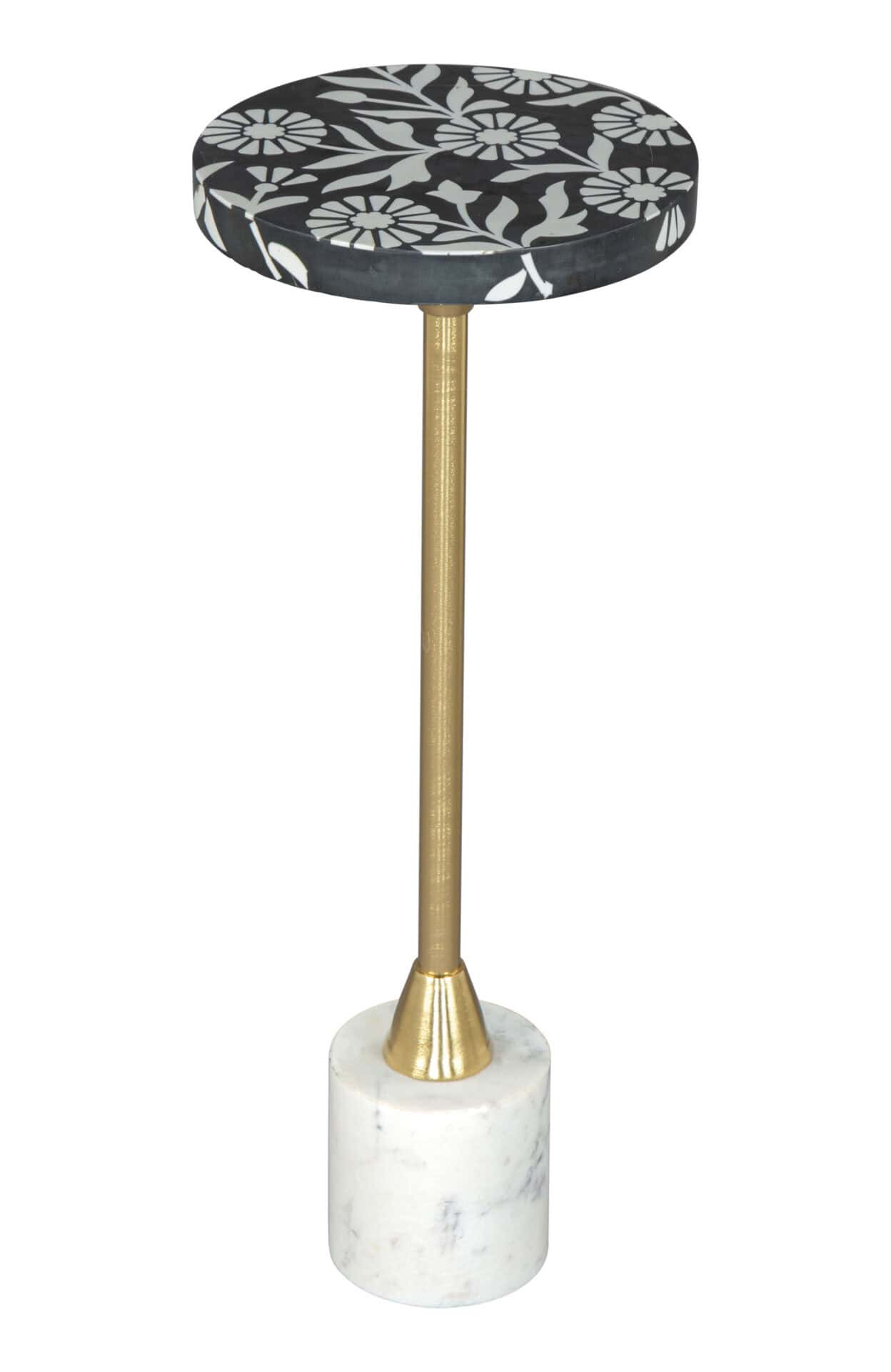 Modern Glam Side Table with Resin Top and Marble Base 3 Modern Glam Side Table with Resin Top and Marble Base - Image 3