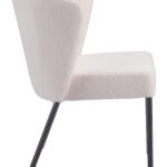 Cream Shearling Style Mid-Century Modern Stackable Dining Chair (Set of 2) 14 Cream Shearling Style Mid-Century Modern Stackable Dining Chair (Set of 2)