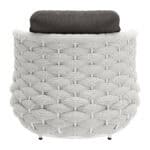 Gray Aluminum Frame Accent Chair with Washable Outdoor Fabric