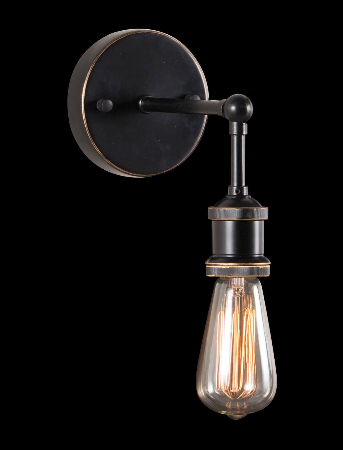 Steampunk Industrial Wall Lamp in Antique Black and Copper Finish 3 Steampunk Industrial Wall Lamp in Antique Black and Copper Finish - Image 3