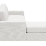 White Sectional Sofa with Modular Design and Chrome Steel Legs 13 White Sectional Sofa with Modular Design and Chrome Steel Legs