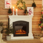 Adjustable Flame Electric Fireplace Insert with Heater and Remote Control