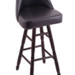 Grizzly 24-Inch Swivel Bar Stool with Dark Cherry Finish, Turned Maple Leg, and Rein Thatch Seat 3 Grizzly 24-Inch Swivel Bar Stool with Dark Cherry Finish, Turned Maple Leg, and Rein Thatch Seat