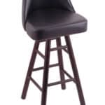 Grizzly 24-Inch Swivel Bar Stool with Dark Cherry Finish, Smooth Oak Leg, and Rein Thatch Seat 3 Grizzly 24-Inch Swivel Bar Stool with Dark Cherry Finish, Smooth Oak Leg, and Rein Thatch Seat