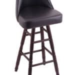 Grizzly 24-Inch Swivel Bar Stool with Dark Cherry Finish, Turned Oak Leg, and Rein Thatch Seat 3 Grizzly 24-Inch Swivel Bar Stool with Dark Cherry Finish, Turned Oak Leg, and Rein Thatch Seat