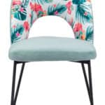 Modern Velvet Dining Chair with Printed Fabric and Steel Frame (Set of 2) 16 Modern Velvet Dining Chair with Printed Fabric and Steel Frame (Set of 2)
