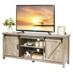 Sliding Barn Door TV Stand for 60 Inch Television
