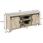 Sliding Barn Door TV Stand for 60 Inch Television