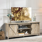 Sliding Barn Door TV Stand for 60 Inch Television