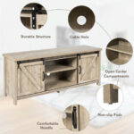 Sliding Barn Door TV Stand for 60 Inch Television