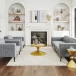 Comfy Dark Gray Armchair with Wood Legs and Polyester Fabric 11 Comfy Dark Gray Armchair with Wood Legs and Polyester Fabric