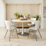White Mid-Century Modern Faux Leather Dining Chair (Set of 2) 10 White Mid-Century Modern Faux Leather Dining Chair (Set of 2)