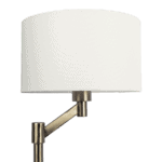 White Brushed Nickel Table Lamp with Curved Base and Shade