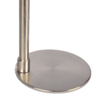 White Brushed Nickel Table Lamp with Curved Base and Shade