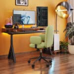 Olive Green Adjustable Office Chair with Polyester Cushions and Arms 12 Olive Green Adjustable Office Chair with Polyester Cushions and Arms
