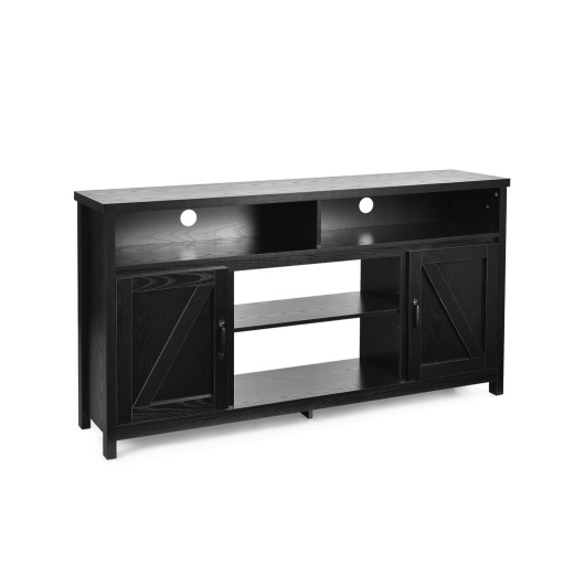 59 Inch Media Console with Barn Doors and Storage 3 59 Inch Media Console with Barn Doors and Storage - Image 3