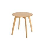 Bamboo Round End Table with Sturdy X-Frame and Waterproof Finish 10 Bamboo Round End Table with Sturdy X-Frame and Waterproof Finish
