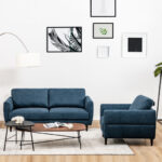 Modern Upholstered Fabric Accent Chair with Wood Legs