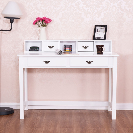Modern Home Office Desk with 4 Drawers and Removable Organizer 2 Modern Home Office Desk with 4 Drawers and Removable Organizer - Image 2