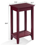 2 Tier Wooden Side Table with Storage Shelf 11 2 Tier Wooden Side Table with Storage Shelf