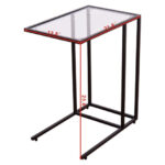 Tempered Glass Top Steel Frame Side Table for Small Spaces 11 Tempered Glass Top Steel Frame Side Table for Small Spaces
