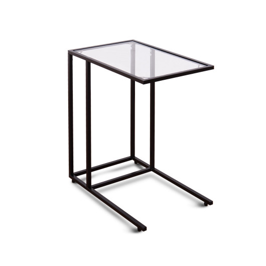 Tempered Glass Top Steel Frame Side Table for Small Spaces 3 Tempered Glass Top Steel Frame Side Table for Small Spaces - Image 3