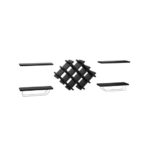 Wall Mounted Wine Rack with Shelves and Glass Storage (Set of 5)