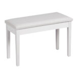 Solid Wood PU Leather Padded Piano Bench with Storage Compartment 22 Solid Wood PU Leather Padded Piano Bench with Storage Compartment