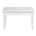 Solid Wood PU Leather Padded Piano Bench with Storage Compartment 25 Solid Wood PU Leather Padded Piano Bench with Storage Compartment